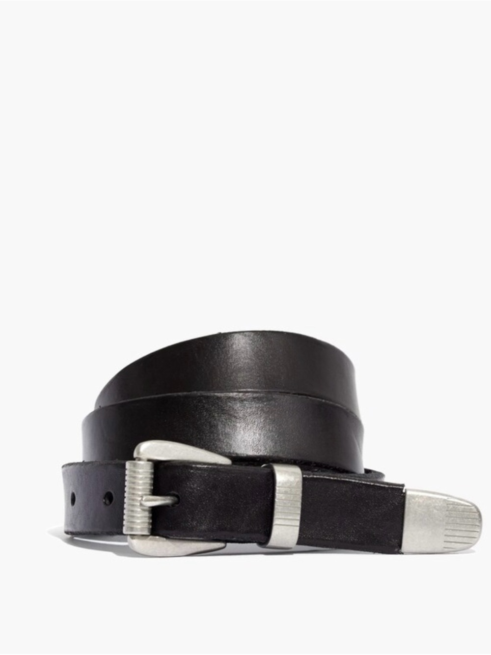 NWT Madewell Western Three Piece Leather Skinny Belt
